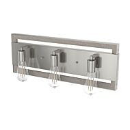 Woodburn 3-Light Vanity in Brushed Nickel