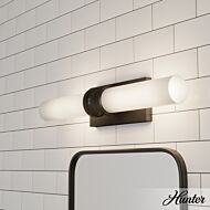 Hunter Lenlock 2-Light Bathroom Vanity Light in Noble Bronze