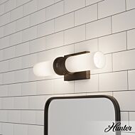 Hunter Lenlock 2-Light Bathroom Vanity Light in Noble Bronze