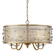 Golden Joia 5 Light Chandelier in Peruvian Gold