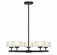 Falster 5-Light LED Chandelier in Matte Black