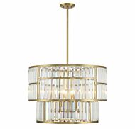 Rohe 5-Light Pendant in Warm Brass