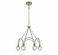 Burnham 6-Light LED Chandelier in Warm Brass