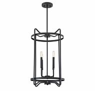 Kent 4-Light Foyer Pendant in Matte Black