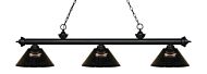 Z-Lite Riviera 3-Light Linear Pendant Light In Matte Black