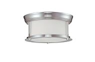 Z-Lite Sonna 2-Light Flush Mount Ceiling Light In Brushed Nickel