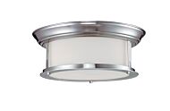 Z-Lite Sonna 2-Light Flush Mount Ceiling Light In Brushed Nickel