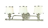 Hudson Valley Milton 3 Light 25 Inch Bathroom Vanity Light in Polished Nickel