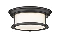 Z-Lite Sonna 2-Light Flush Mount Ceiling Light In Bronze