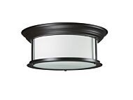 Z-Lite Sonna 3-Light Flush Mount Ceiling Light In Bronze