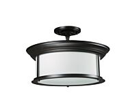 Z-Lite Sonna 3-Light Semi Flush Mount Ceiling Light In Bronze