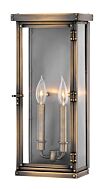 Hinkley Hamilton 2-Light Outdoor Light In Dark Antique Brass