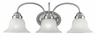 Edgemont 3-Light Bathroom Vanity Light in Brushed Nickel