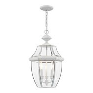 Monterey 3-Light Outdoor Pendant in White