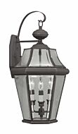 Georgetown 3-Light Outdoor Wall Lantern in Bronze
