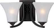 Maxim Lighting Aurora 2 Light Bathroom Vanity Light in Bronze