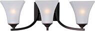 Maxim Lighting Aurora 3 Light Bathroom Vanity Light in Bronze