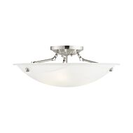 Oasis 3-Light Ceiling Mount in Brushed Nickel