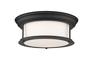 Z Lite Sonna 2 Light Flush Mount Ceiling Light In Matte Black