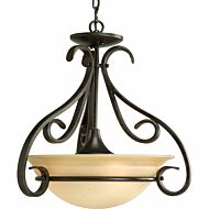 Torino 3-Light Foyer Pendant in Forged Bronze