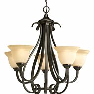 Torino 5-Light Chandelier in Forged Bronze