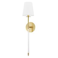 Niagara One Light Wall Sconce in Aged Brass by Hudson Valley