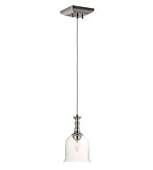 Maxim Centennial Single Glass Pendant in Polished Nickel