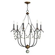 Formosa 6-Light Chandelier in Golden Noir