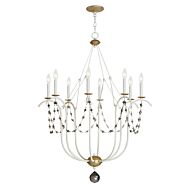 Formosa 8-Light Chandelier in Ecru with Venetian Gold