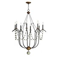 Formosa 8-Light Chandelier in Golden Noir