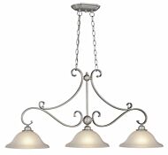 Monrovia 3-Light Linear Chandelier in Brushed Nickel