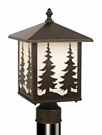 Yosemite 1-Light Outdoor Post Mount in Burnished Bronze