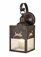 Bryce 1-Light Outdoor Wall Mount in Burnished Bronze