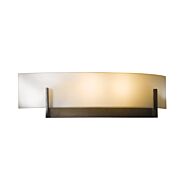 Hubbardton Forge 5 Inch 2 Light Axis Bathroom Vanity Light in Dark Smoke