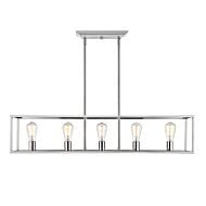 Wesson CH Five Light Linear Pendant in Chrome by Golden