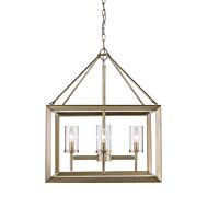 Golden Smyth 4 Light Chandelier in White Gold