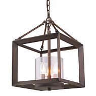 Smyth 3-Light Mini Chandelier in Gunmetal Bronze