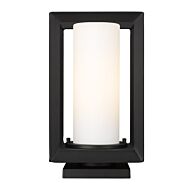 Smyth NB One Light Outdoor Pier Mount in Natural Black by Golden