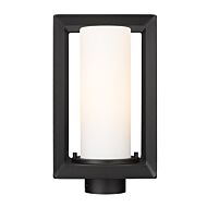 Smyth NB One Light Outdoor Post Mount in Natural Black by Golden