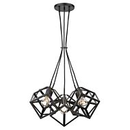 Cassio 5-Light Pendant in Matte Black