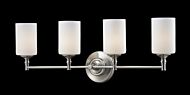 Z-Lite Cannondale 4-Light Bathroom Vanity Light In Brushed Nickel