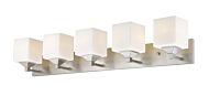 Z Lite Quube 5 Light Bathroom Vanity Light In Brushed Nickel