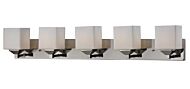 Z-Lite Quube 5-Light Bathroom Vanity Light In Chrome