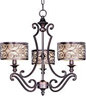 Maxim Lighting Mondrian 3 Light Chandelier in Umber Bronze