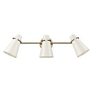 Reeva 3-Light Bathroom Vanity Light in Modern Brass