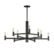 Emana Nine Light Chandelier in Black by Maxim