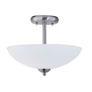 Maxim Lighting Taylor 2 Light 2 Light Semi Flush Mount in Satin Nickel