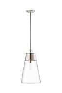 Z-Lite Wentworth 1-Light Pendant Light In Polished Nickel