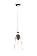 Z-Lite Wentworth 1-Light Pendant Light In Plated Bronze