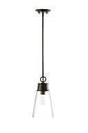 Z-Lite Wentworth 1-Light Pendant Light In Matte Black